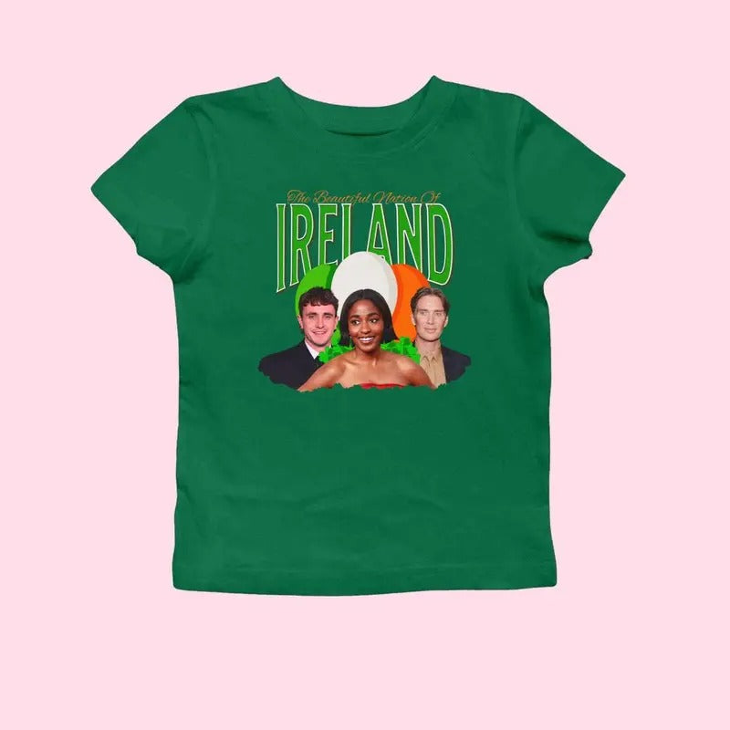Funny St Patrick's Day Baby Tee Paddy's Day tee Paul Mescal Merch, Y2K 2000's Style, Streetwear Style Hoodie, Sweatshirt
