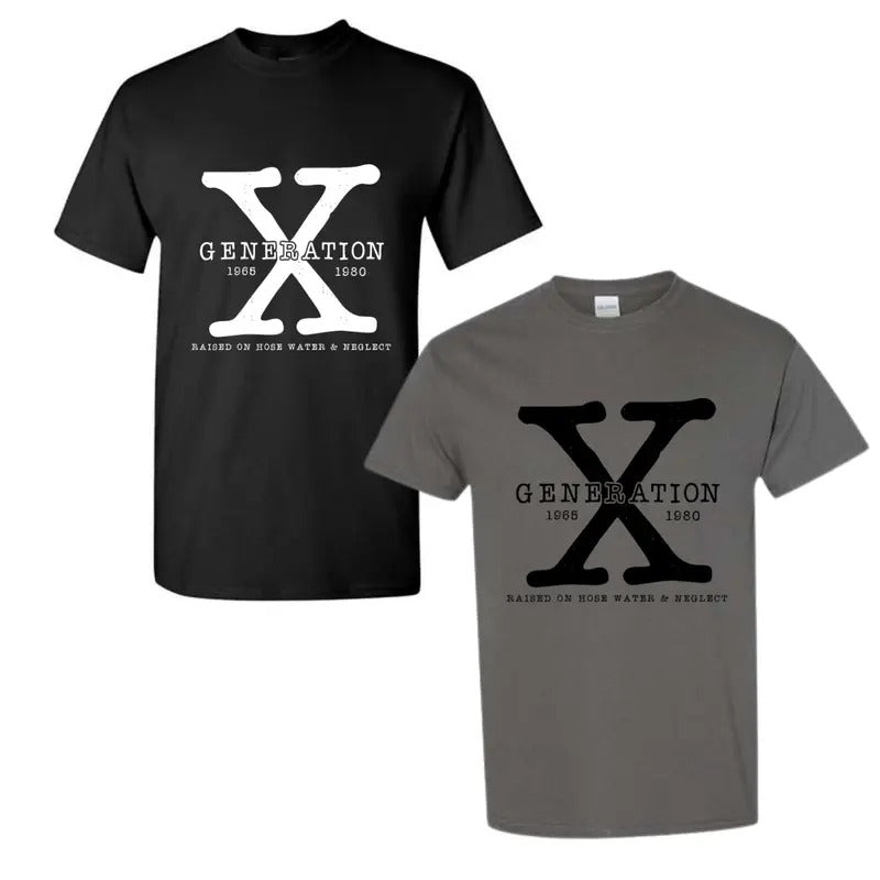 Gen X Colors Shirt, Generation X Shirt, Raised on Hose Water and Neglect Shirt Hoodie, Sweatshirt | RetroVerseTees.com