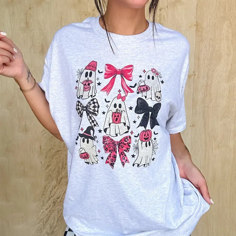 Ghost Bows Graphic Pullover T-Shirts, Hoodie, Sweatshirt | RetroVerseTees.com