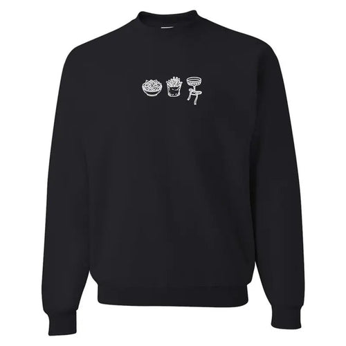 'Girl Dinner' Embroidered Crewneck Sweatshirt T-Shirts, Hoodie | RetroVerseTees.com