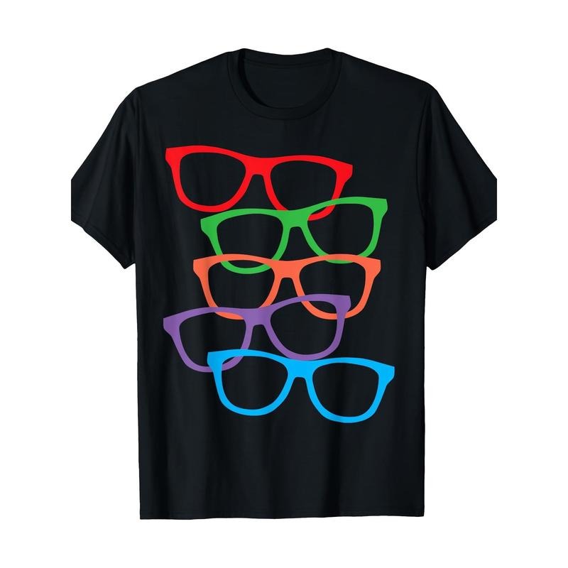 Glasses print, perfect adult glasses 100% cotton T-shirt Made in USA Hoodie, Sweatshirt | RetroVerseTees.com