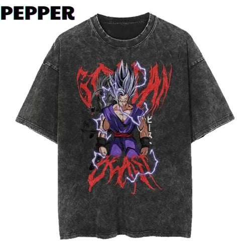"Gohan Beast" Vintage Washed Shirt Menswear Top Hoodie, Sweatshirt | RetroVerseTees.com