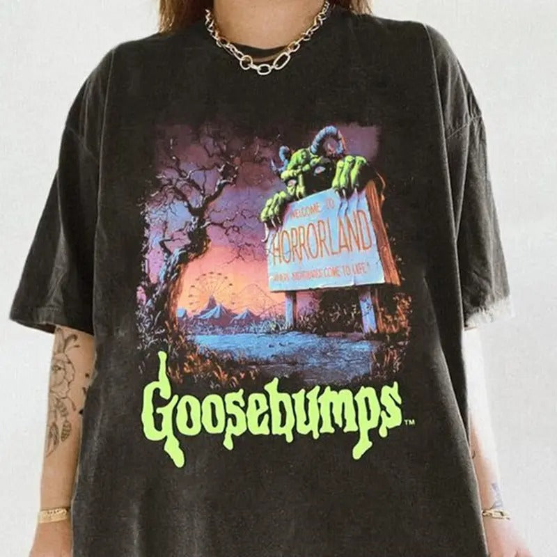 Goosebumps   Shirt, Welcome To   Land Shirt, Vintage Goosebumps Shirt, One Day At   Land, Halloween Shirt,   Movie Shirt...