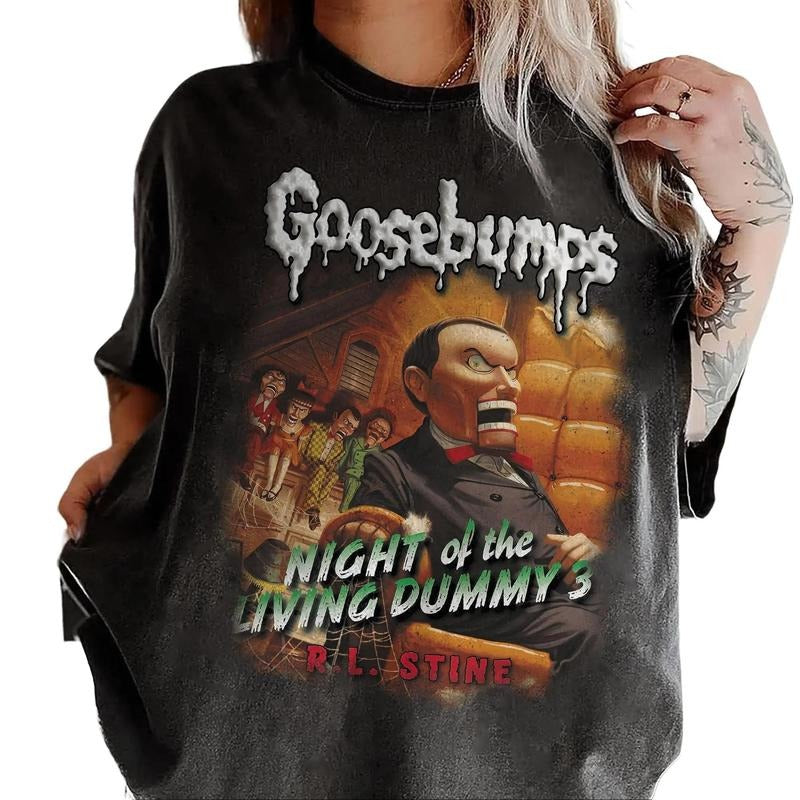 Goosebumps Night Of The Living Dummy III Shirt, Vintage Goosebumps Books Cover For Halloween Tee V2 Hoodie, Sweatshirt