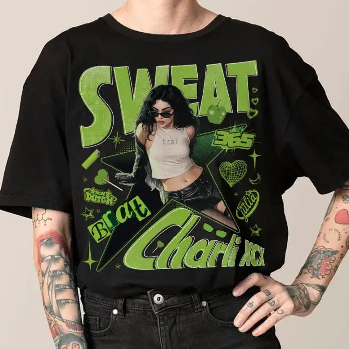 Green Charlii 360 Tee Party Girl Music Shirt Cotton Fabric Hoodie, Sweatshirt | RetroVerseTees.com
