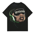 Grunge Punk Men's Summer Casual Short Sleeve T-Shirt With Letter And Character Print Tshirt, Sweatshirt, Hoodie Size S-...