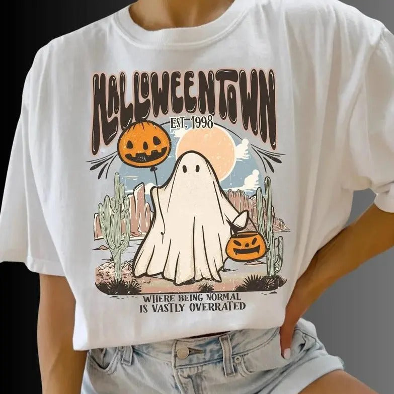 Halloween Est 1998 T-Shirt Halloween Ghost Shirt Fall Halloween Graphic Tee Spooky Season Shirt, Cute Ghost Shirt -...