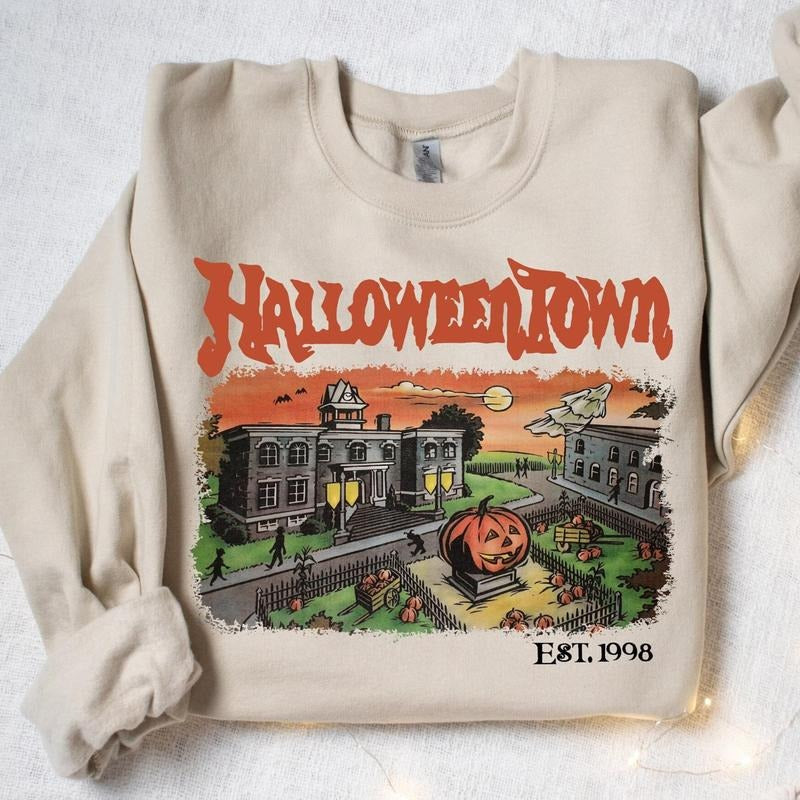 Halloween Town Est 1998 Sweatshirt, Halloween Town University, Retro Halloween Town Sweatshirt, Fall Sweatshirt,...