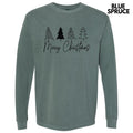 Hand Drawn Merry Christmas Long Sleeve Comfort Colors T-Shirt 'NLB' Hoodie, Sweatshirt | RetroVerseTees.com