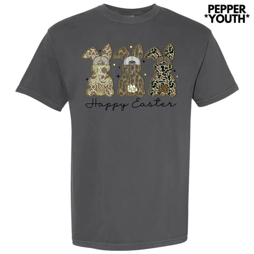 *** Happy Camo Easter Comfort Colors T-Shirt (Youth) 'NLB' Hoodie, Sweatshirt | RetroVerseTees.com
