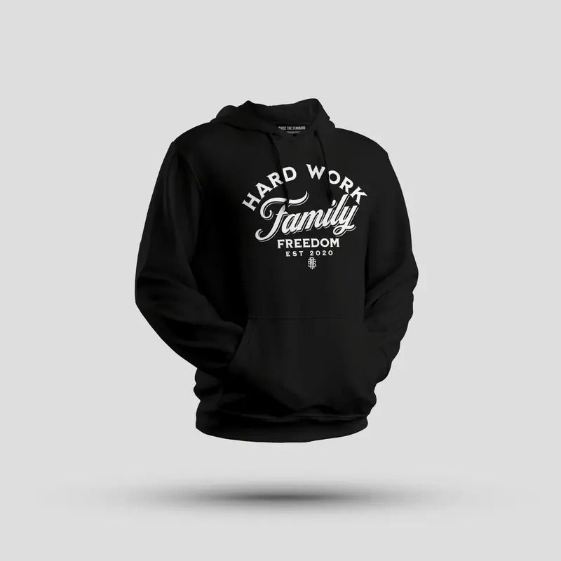 Hard Work, Family, and Freedom Hoodie T-Shirts, Sweatshirt | RetroVerseTees.com