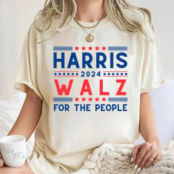 Harris Walz 2024 Shirt, For The People Shirt, Tim Walz Shirt, Vote Democrat, 2024 Electi0n Shirt, Harris For Presidentt...