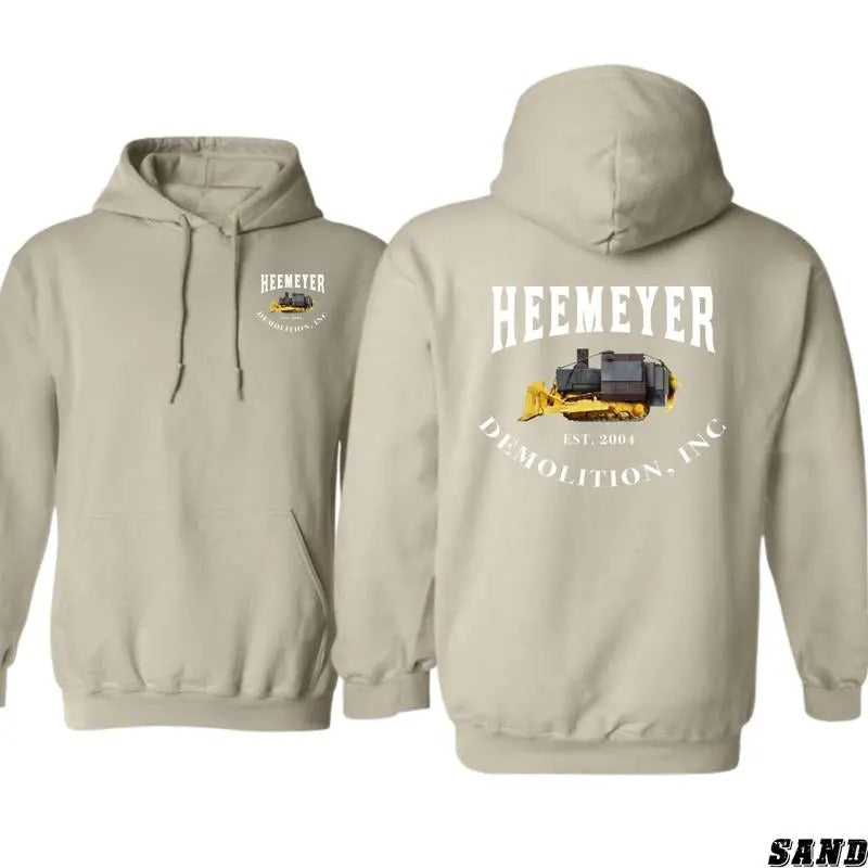 Heemeyer Demolition Hoodie - Bulldozer Design Shirt - Menswear Sweatshirt | RetroVerseTees.com