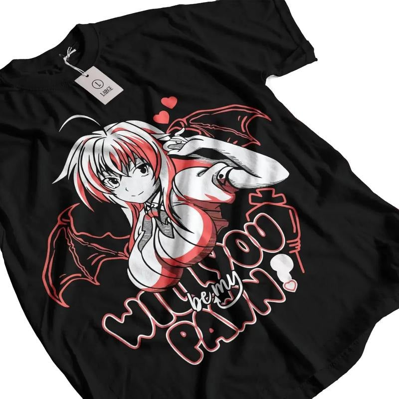 High School DxD Anime T-shirt & Sweatshirt, Rias Gremory Cute Waifu Love Graphic Tee, Vintage Oversized Unisex...