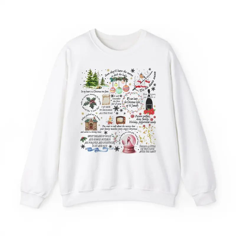 Holiday Garden Melody T-Shirt Christmas Music Scene Crewneck Sweatshirt Hoodie | RetroVerseTees.com
