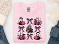 Horror Halloween Sweatshirt, Horror Coquette Pink Bows Tshirt, Halloween Coquette Bow Shirt, Retro Halloween Graphic Tee...