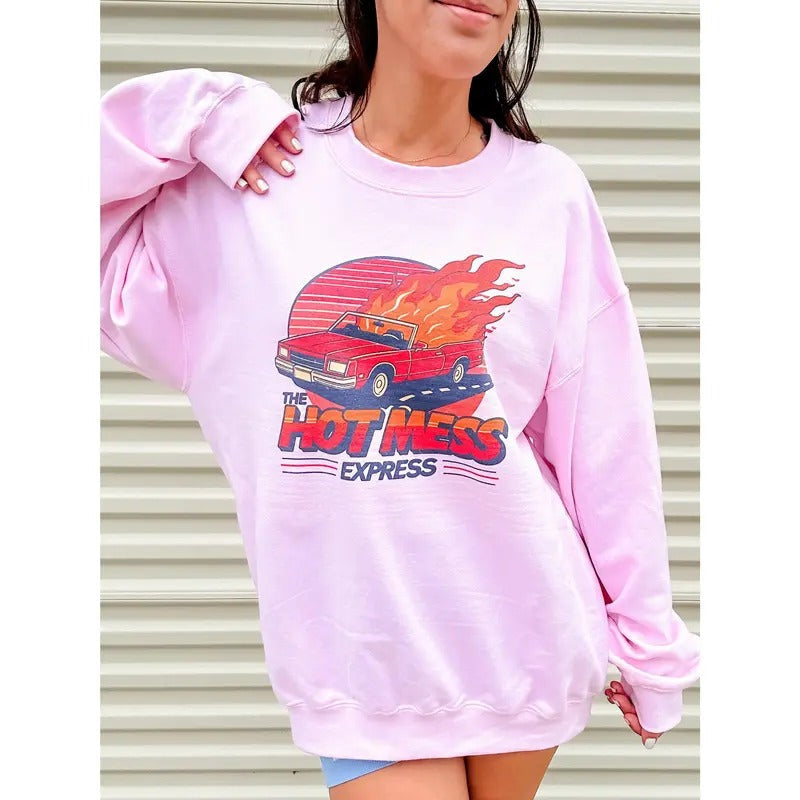 Hot Mess Express Graphic Top T-Shirts, Hoodie, Sweatshirt | RetroVerseTees.com