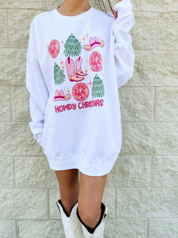Howdy Christmas Graphic Sweatshirt T-Shirts, Hoodie | RetroVerseTees.com