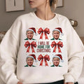 Humorous Trump Christmas Shirt, Christmas Sweatshirt, Funny Christmas, Sublimation Shirt, Trump Bow Shirt, For Men, For...