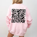 I F*cking Love You QR Code Back Side Sweatshirt, QR Code I F*cking Love You Valentine's Sweatshirt, Valentines Gifts,...