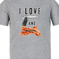 I Love guns and bacon. T-shirt Menswear Crewneck Casual men funny t shirt Hoodie, Sweatshirt | RetroVerseTees.com