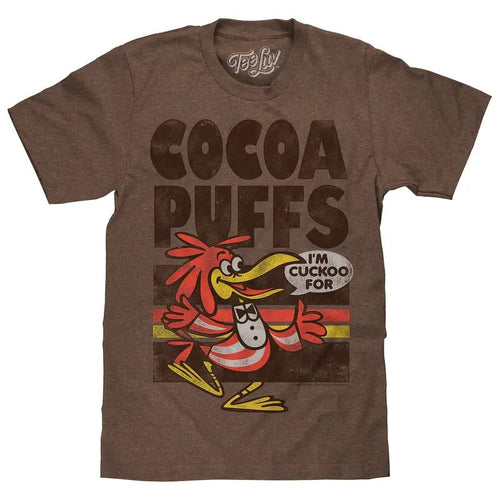 "I'm Cuckoo For Cocoa Puffs" T-shirt - Brown Hoodie, Sweatshirt | RetroVerseTees.com
