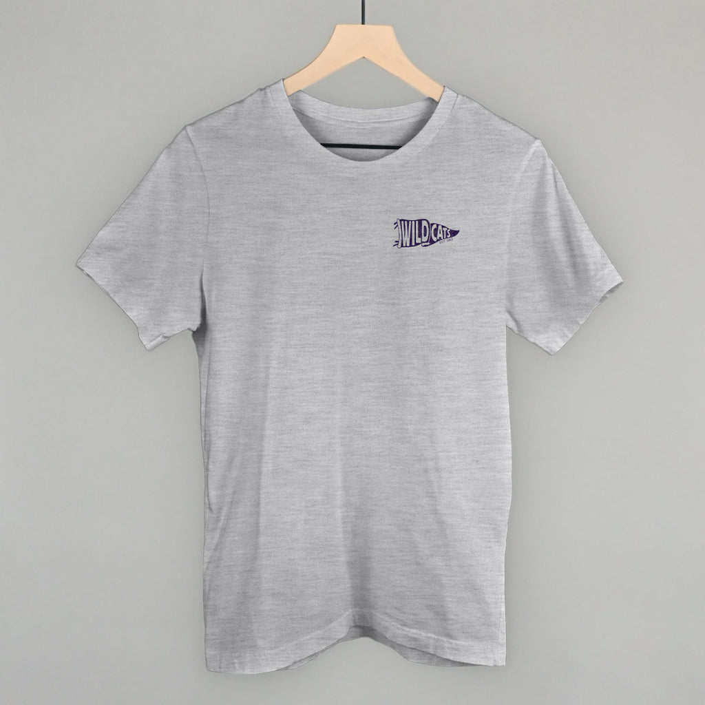 Wildcats Pennant Flag (Left Chest) T-Shirts, Hoodie, Sweatshirt | RetroVerseTees.com (Image 2)