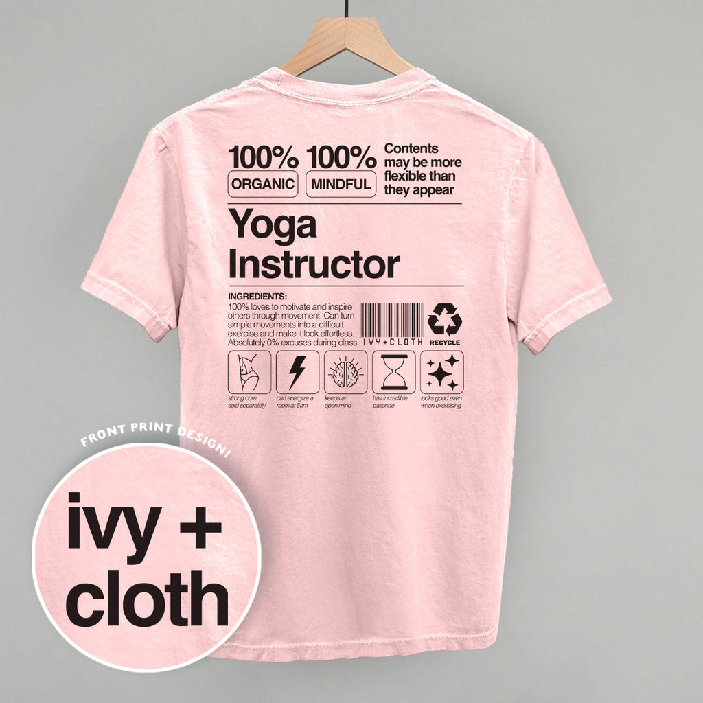 Yoga Instructor Nutrition Facts (Back Print) T-Shirts, Hoodie, Sweatshirt | RetroVerseTees.com (Image 3)