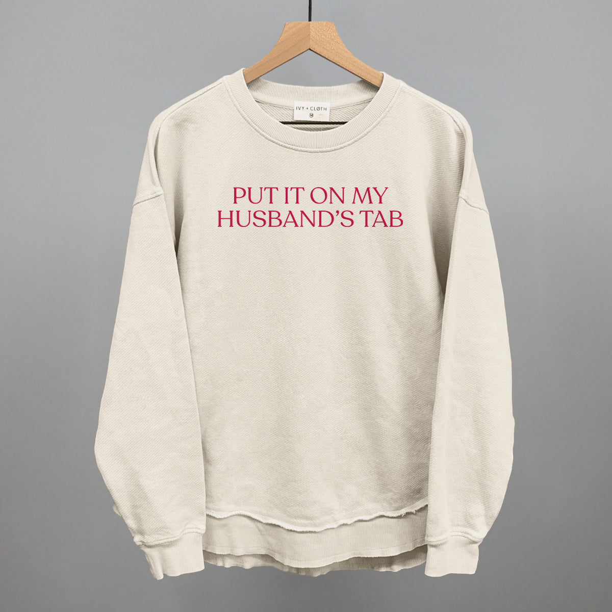 Put It On My Husband's Tab (Pink) T-Shirts, Hoodie, Sweatshirt | RetroVerseTees.com (Image 5)