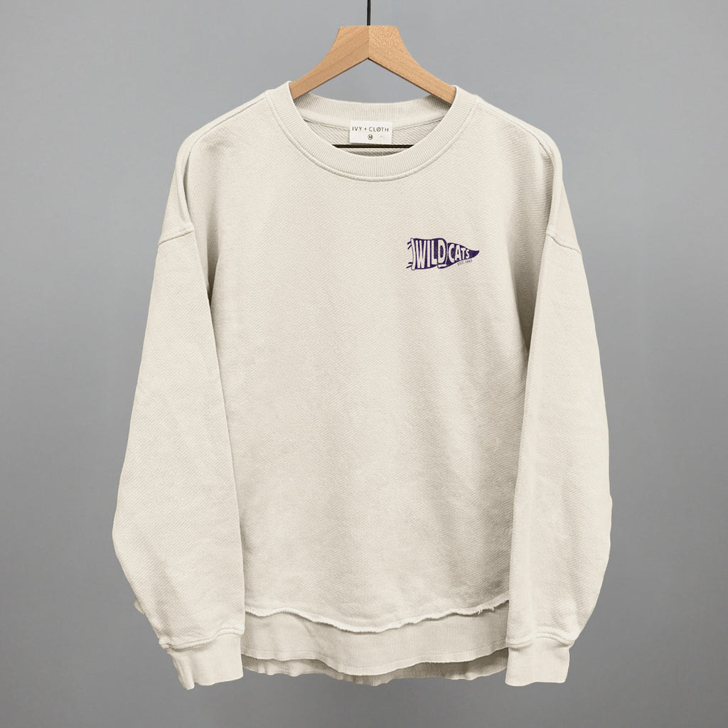 Wildcats Pennant Flag (Left Chest) T-Shirts, Hoodie, Sweatshirt | RetroVerseTees.com (Image 5)