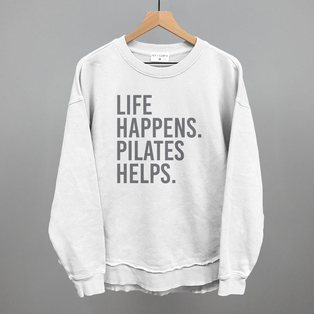 Life Happens Pilates Helps T-Shirts, Hoodie, Sweatshirt | RetroVerseTees.com (Image 1)