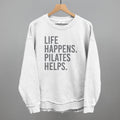 Life Happens Pilates Helps T-Shirts, Hoodie, Sweatshirt | RetroVerseTees.com (Image 1)