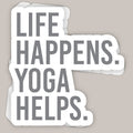 Life Happens Yoga Helps Decal T-Shirts, Hoodie, Sweatshirt | RetroVerseTees.com (Image 1)