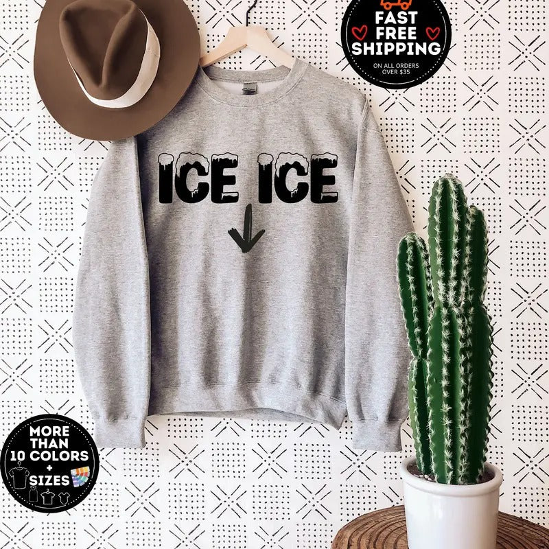 Ice Ice Baby Sweatshirt, Pregnancy Announcement, New Mom Gift, Pregnancy Reveal Tshirt, Mom To Be Tee Hoodie