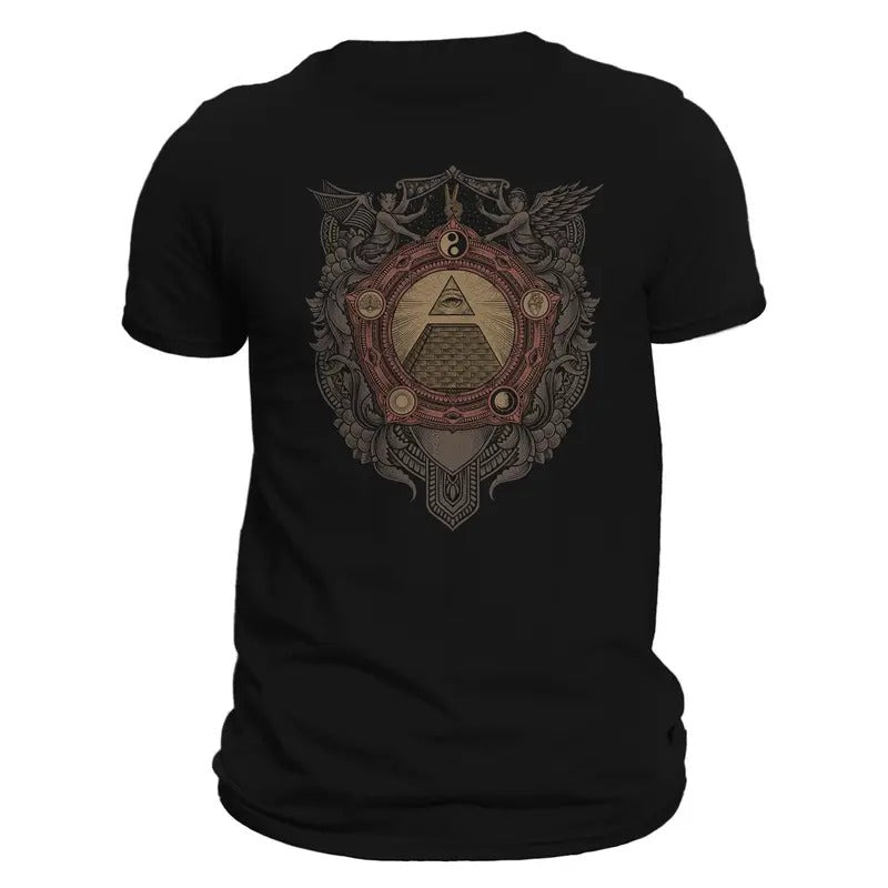 Illuminati Pyramid All Seeing Eye Engraved Style Graphic T-Shirt Hoodie, Sweatshirt | RetroVerseTees.com