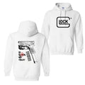 In Glock We Trust Double Side Black And White Color Hoodie, Glock Hoodie, Lock, For Men, For Women T-Shirts, Sweatshirt