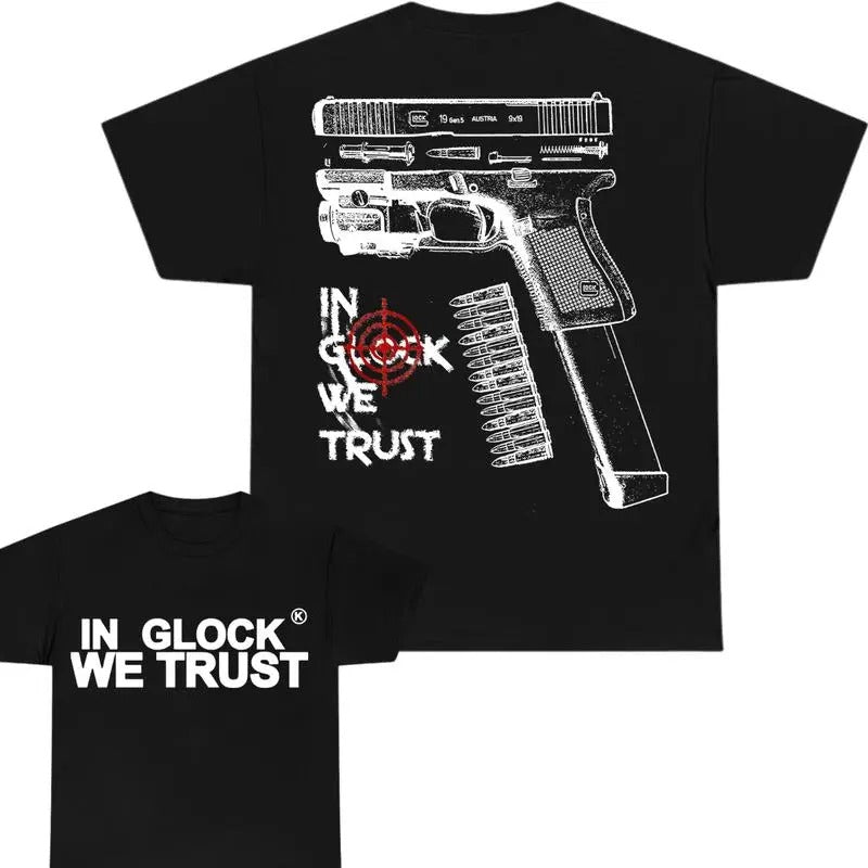 In Glock We Trust T-shirt, Glock Shirt, Disassembly Glock T-Shirt, 2 Sided T-Shirt, Glock 17 T-shirt, Glock 18 Shirt ,...