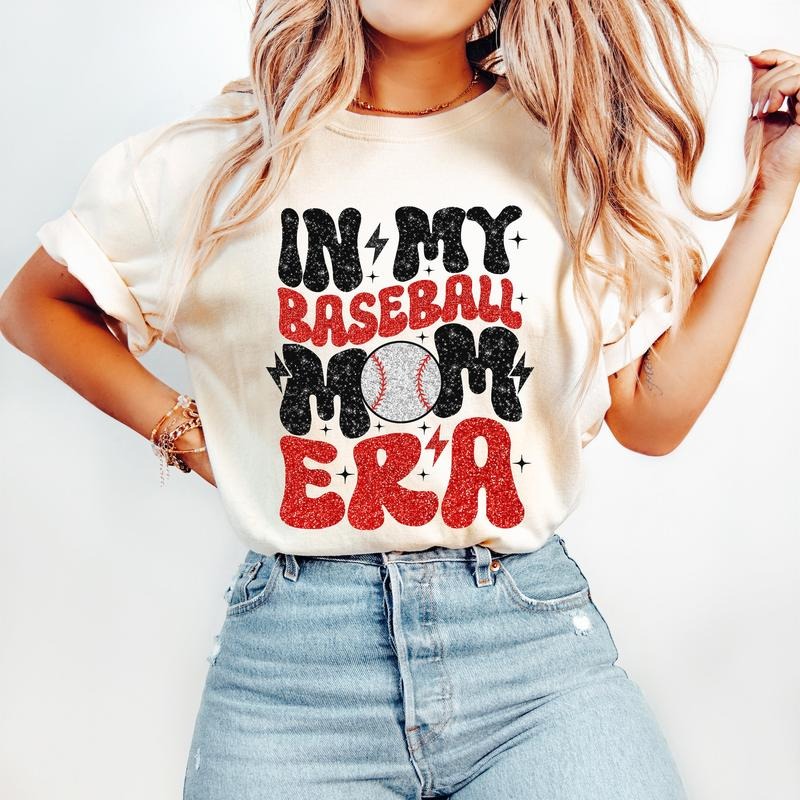 In My Baseball Mom Era T-Shirt, Baseball T-Shirt, Sports T-Shirt, Baseball Mom T-Shirt, Baseball Mama T-Shirt Hoodie,...
