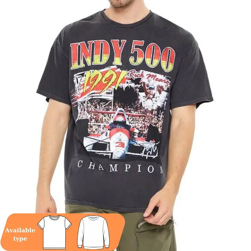 Indy 500 Rick Mears Graphic Tee, Racing Legend Shirt, Indy 500 shirt, Unisex Rick Mears T-Shirt, Motorsport Graphic Tee,...