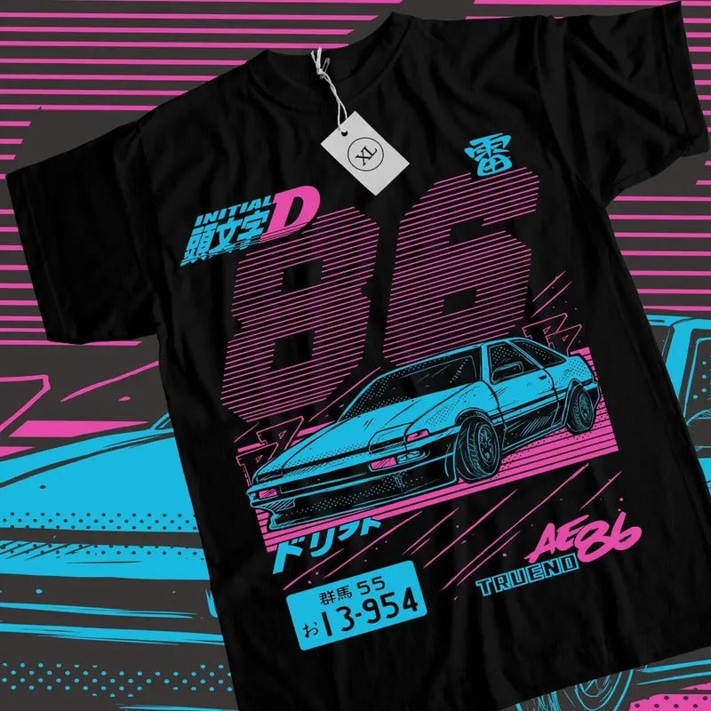 Initial D T-Shirt S-4XL Itsuki Fujiwara Anime Manga Movie Sport Shirt Tee Tshirt S-4XL Hoodie, Sweatshirt
