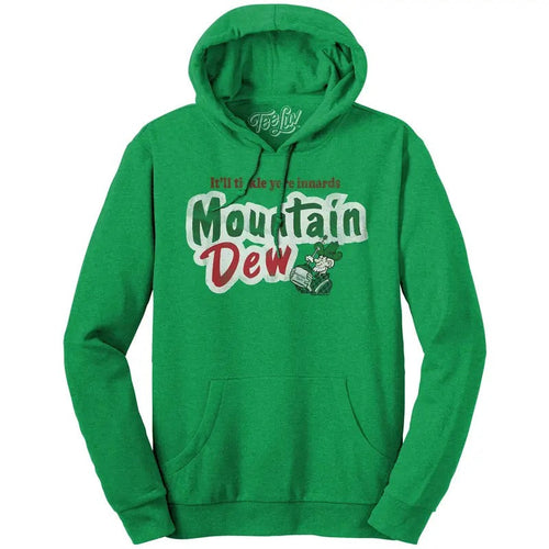 It'll Tickle Your Innards Mt Dew Pullover Hooded Sweatshirt - Green T-Shirts, Hoodie | RetroVerseTees.com