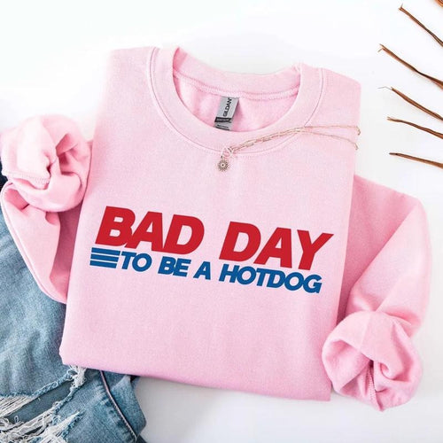 It's A Bad Day To Be A HotDog Shirt, Funny 4th July Shirt, Makes Me Want A Hot Dog Real Bad Shirt, Independence Day Tee,...