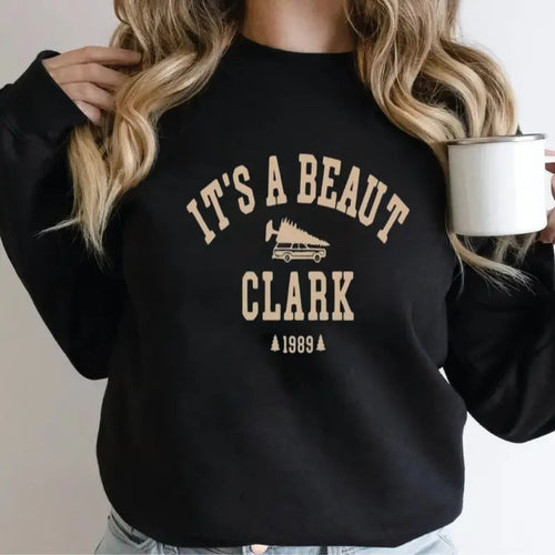 It's A Beaut Clark Christmas Sweatshirt, Christmas Sweater, Unisex Long Sleeve Crewneck Shirt Hoodie | RetroVerseTees.com