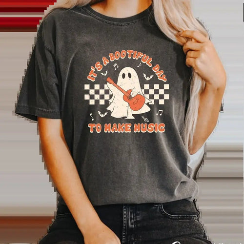 It's A Bootiful Day To Make Music Shirt, acotar, dark romance shirts, Halloween Shirt, throne of glass book merch Hoodie,...