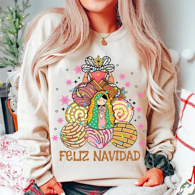 It's Abuelita And Pan Dulce Season Tshirt Sweatshirt, Coquette Mexican, Tis The Season, Conchas Y Cafecito, Unisex...