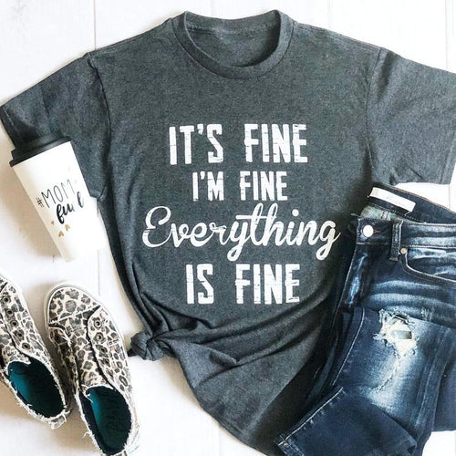 It's Fine I'm Fine Everything Is Fine Graphic Tee Hoodie, Sweatshirt | RetroVerseTees.com