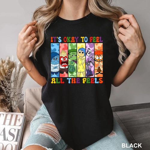It's OK To Feel All The Feels Shirt, Family Trip Shirt, Family Emotions Matching Tees Hoodie, Sweatshirt | RetroVerseTees.com
