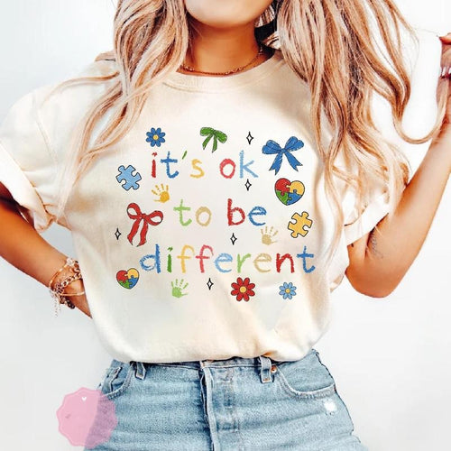 It's Ok To Be Different Autism Shirt, Speech Therapy Appreciation, Autism Awareness Sweatshirt, Speech Pathologist,...
