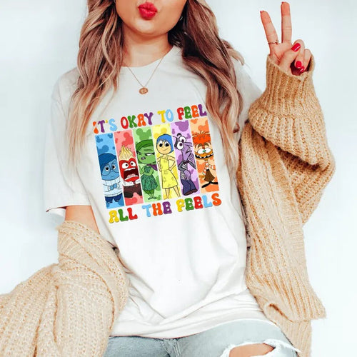 It's Okay To Feel All The Feels Shirt, Mental Health Matter Shirt, Emotional support shirt, Speech Therapy Tee, Gift for...