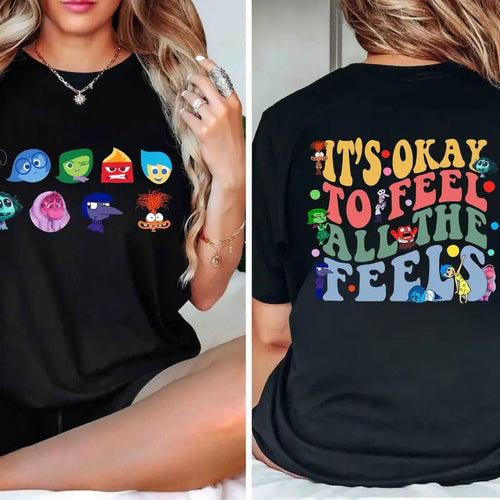 It's Okay To Feel All The Feels Shirt, Teacher Shirt, BCBA Shirt, Para Shirt Hoodie, Sweatshirt | RetroVerseTees.com